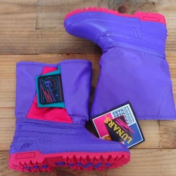 Maple Leaf Lunars Plus Vintage Pink & Purple Waterproof Canadian Boots NEW Sz 2 - Picture 15 of 16